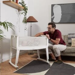 SnuzPod Studio Bedside Crib With Mattress Paris White 18 SnuzPod Studio Bedside Crib With Mattress Paris White -Baby Supplies vbdnzfj 2