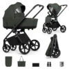 Venicci Claro 8 Piece Pram Bundle (Plus Car Seat Options) – Forest -Baby Supplies venicci claro 2 in 1 pushchair bundle forest