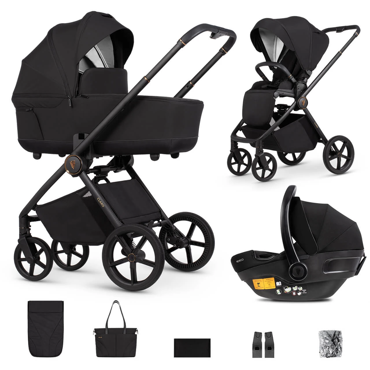 Venicci Claro 3 In 1 Maxi Cosi Pebble 360 Pro2 Travel System – Noir 3 Venicci Claro 3 In 1 Maxi Cosi Pebble 360 Pro2 Travel System – Noir