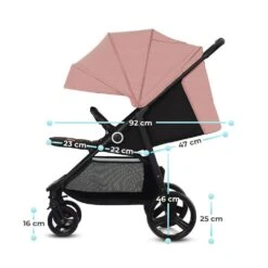 Kinderkraft GRANDE PLUS Pushchair Grey -Baby Supplies wozek spacerowy kinderkraft grande plus rozowy 5902533919307 wymiary 3 1 1