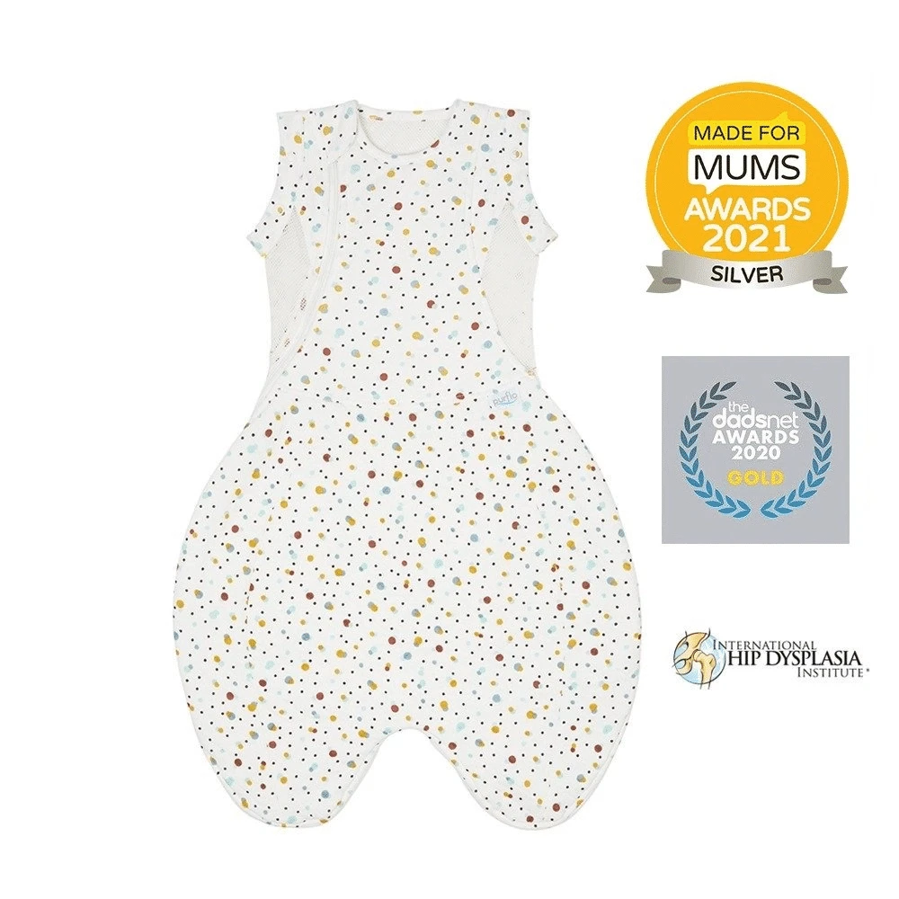 Purflo Swaddle To Sleep Bag Scandi Spot All Seasons 0-4 Months, 2.5 Tog 3 Purflo Swaddle To Sleep Bag Scandi Spot All Seasons 0-4 Months, 2.5 Tog