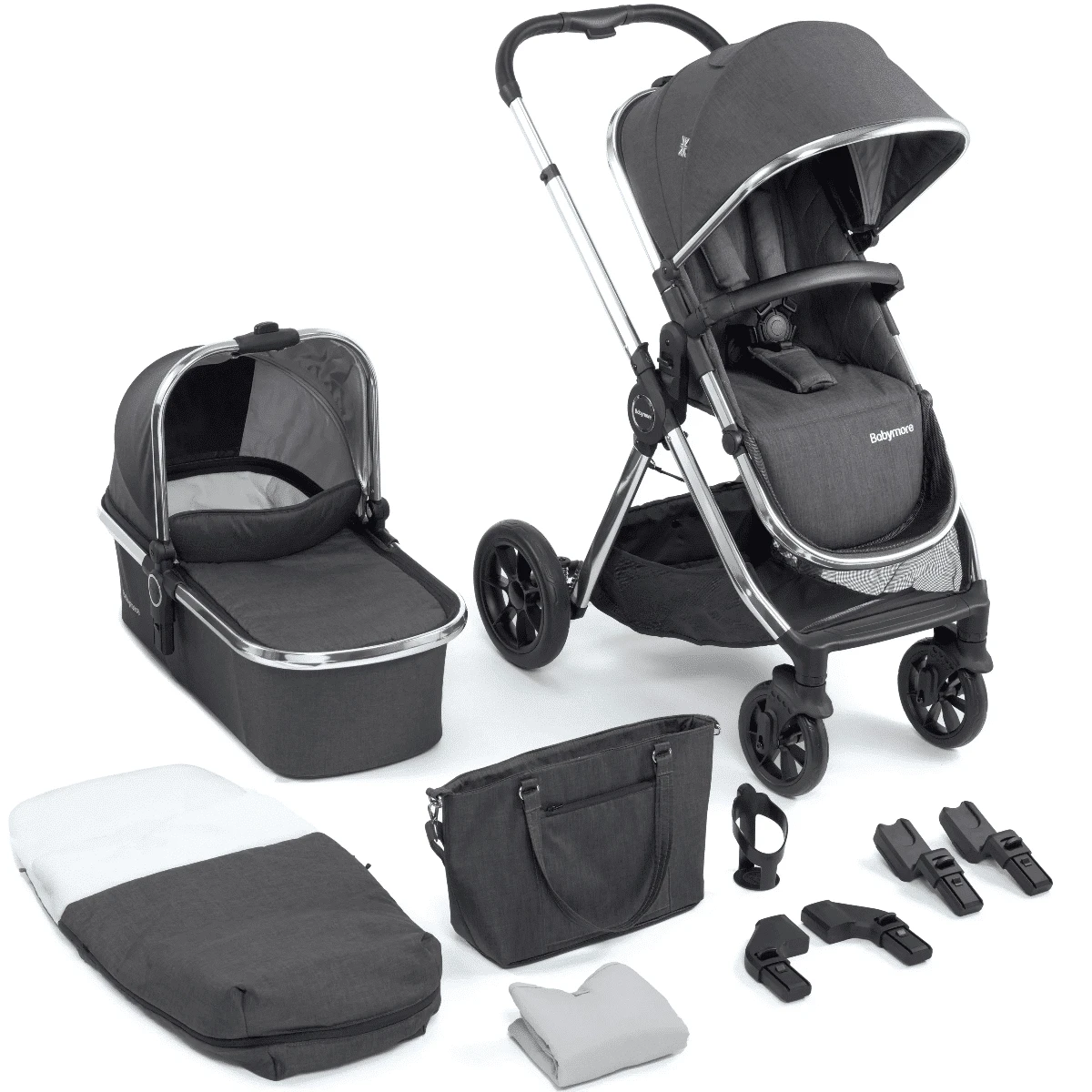 Babymore Memore V2 Isofix 3 In 1 Travel System – Chrome 11 Babymore Memore V2 Isofix 3 In 1 Travel System – Chrome - Image 9