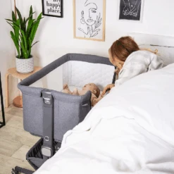 Red Kite Cozysleep Bedside Crib Grey -Baby Supplies yrtey