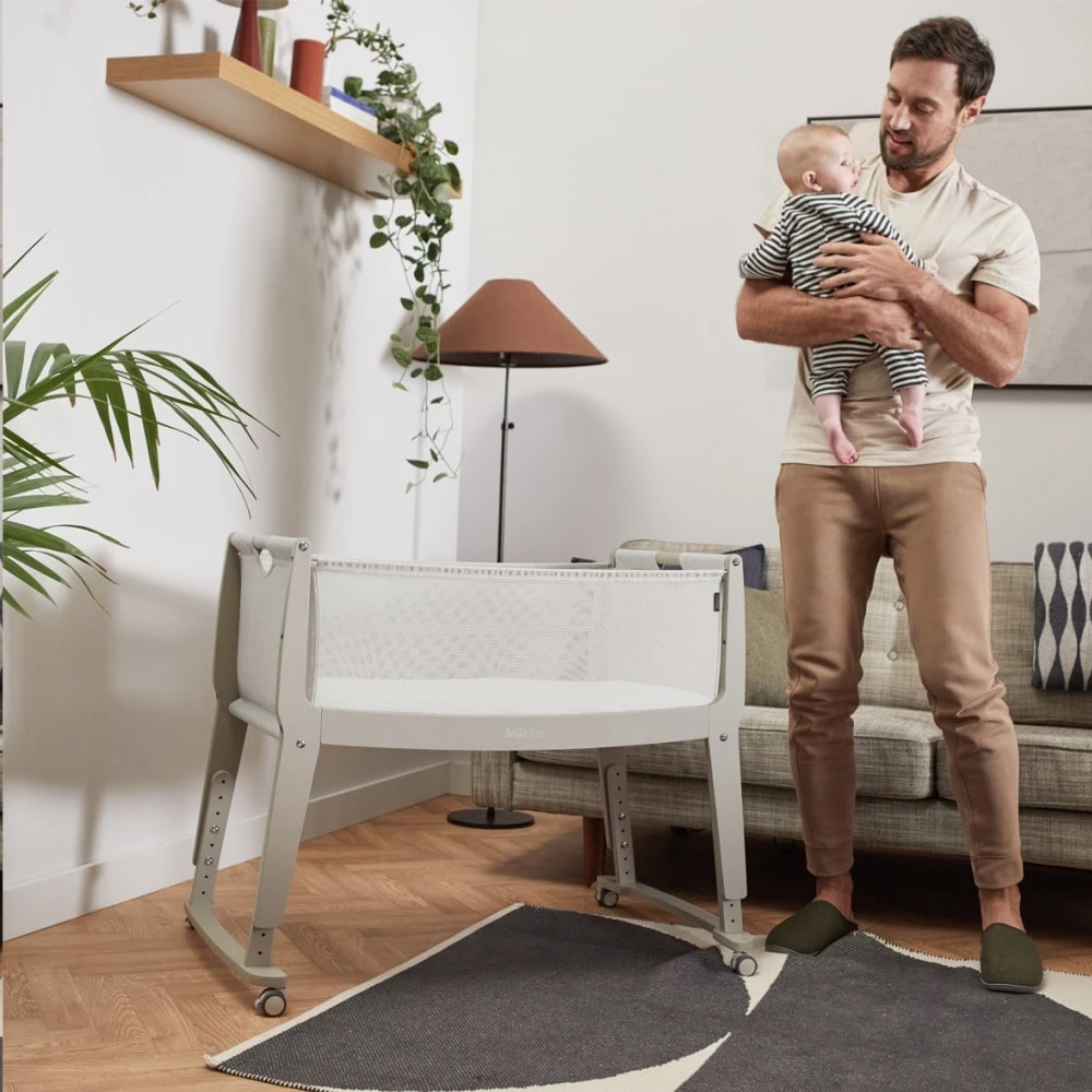 SnuzPod Studio Bedside Crib With Mattress Oslo Grey 4 SnuzPod Studio Bedside Crib With Mattress Oslo Grey - Image 2